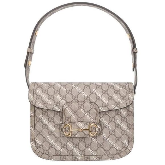 Gucci Balenciaga THE Hacker Hose Horsebit Total Pattern Shoulder Bag - Picture 1 of 7